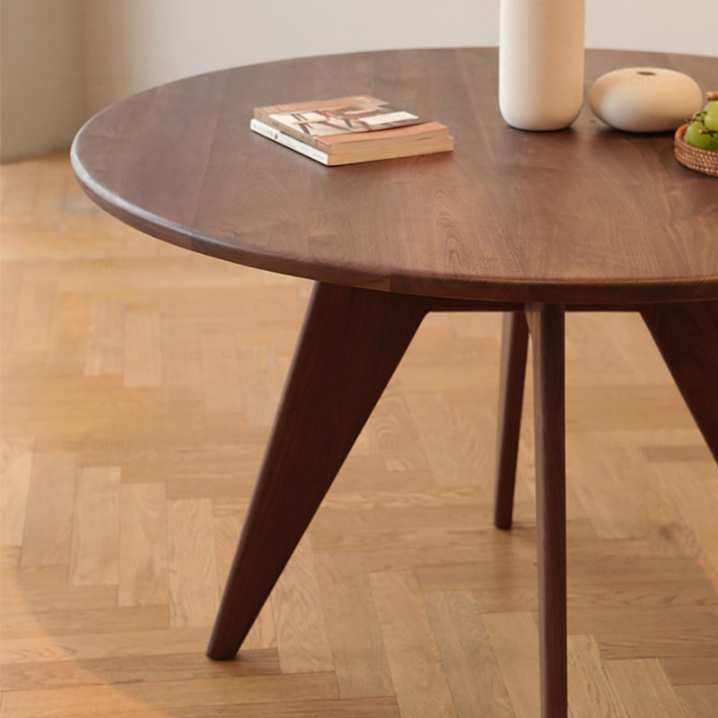 HomeLuxea Cherry Wood Solid Vintage Round Dining Table | Wayfair